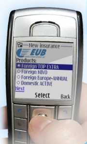 Travel insurance payment in iziSHOP! Pay by phone! iziSHOP mobile payment solution